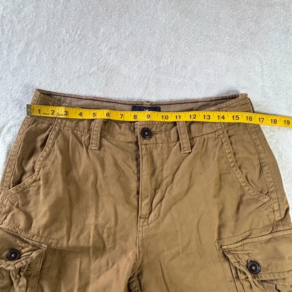 American Eagle Outfitters Mens Brown Cargo Shorts Size 30 Cotton Twill Outdoor